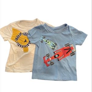 Graphic T Shirt Bundle - Lion and Cars - 4T